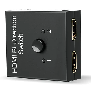 HDMI Splitter, HDMI Switch Bidirectional 2 Input to 1 Output or 1 in to 2 Out, 1080P Passthrough HDMI Switcher
HDMI Splitter, HDMI Switch Bidirectional 2 Input to 1 Output or 1 in to 2 Out, 1080P Passthrough HDMI Switcher