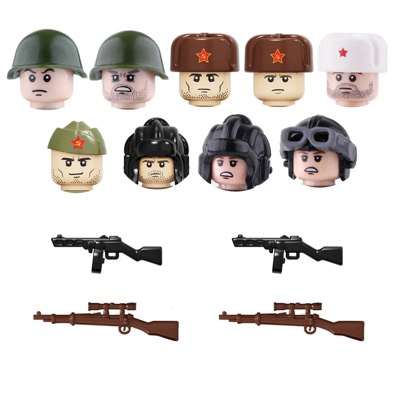 WW2 Soviet Union Soldiers Figures Weapons Building Blocks Military Russia Soldiers Figures Weapons Parts Bricks Toy For Children
WW2 Soviet Union Soldiers Figures Weapons Building Blocks Military Russia Soldiers Figures Weapons Parts Bricks Toy For Children