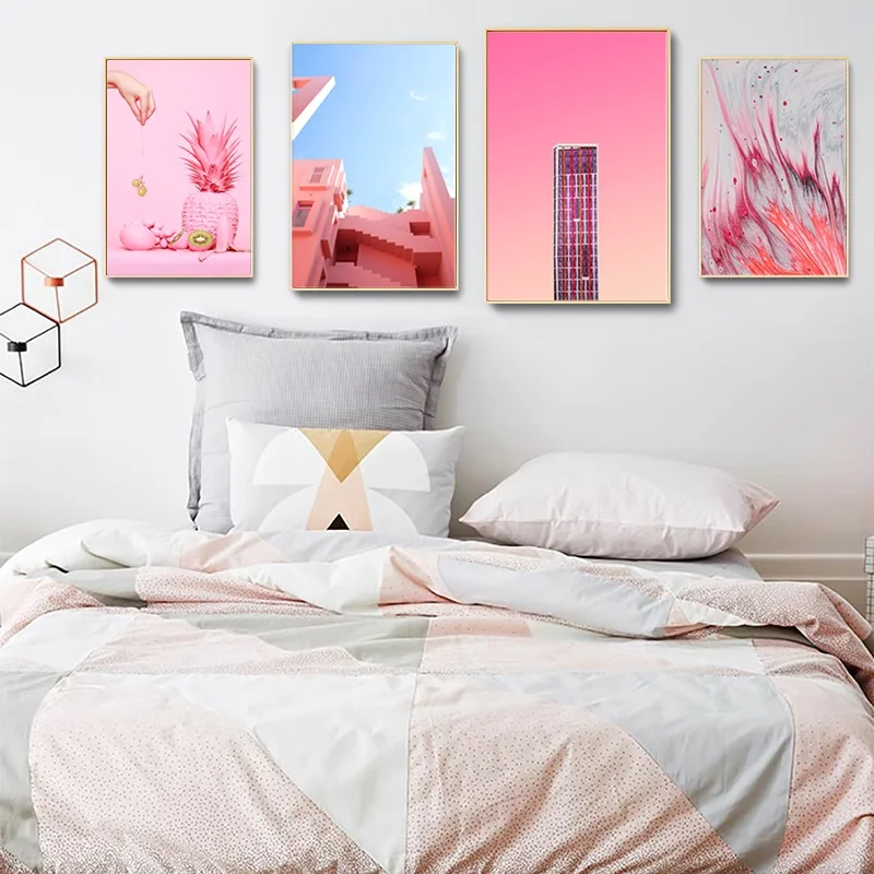 Nordic Style Pink Canvas Painting Abstract Simple Dessert Fruit Building Posters Home Decoration Wall Arts for Living Room
Nordic Style Pink Canvas Painting Abstract Simple Dessert Fruit Building Posters Home Decoration Wall Arts for Living Room