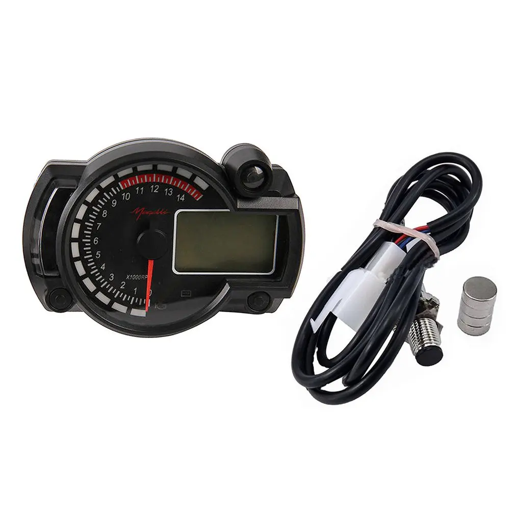 7 color display Motorcycle Digital Speedometer LCD Gauge Speedometer Tachometer Odometer Instrument Adjustable
7 color display Motorcycle Digital Speedometer LCD Gauge Speedometer Tachometer Odometer Instrument Adjustable