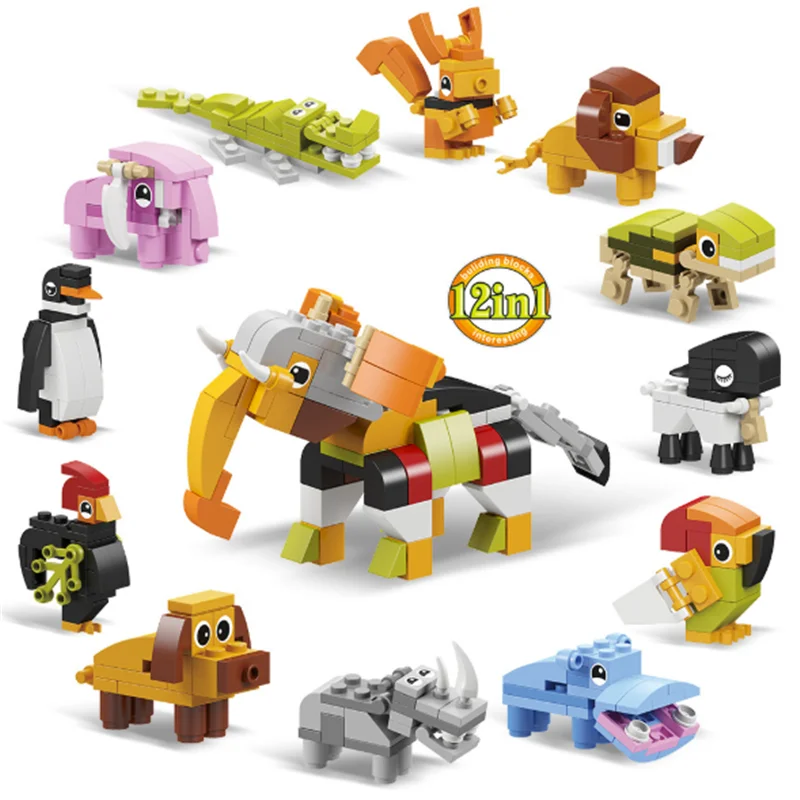 Creative DIY fit animal assembled small particles building blocks puzzle 12 in 1 change children's early education toys
Creative DIY fit animal assembled small particles building blocks puzzle 12 in 1 change children's early education toys