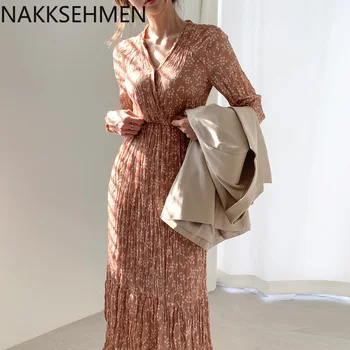 2020 New Ins Sweet and Age-reducing Romantic Crushed Flowers Mid-Autumn V-Catched Waist Thin Fold Long-sleeved Dress Woman
2020 New Ins Sweet and Age-reducing Romantic Crushed Flowers Mid-Autumn V-Catched Waist Thin Fold Long-sleeved Dress Woman