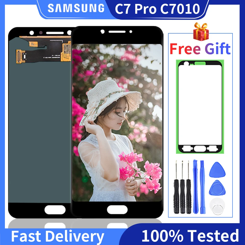 100% Tested LCD For Samsung Galaxy C7 Pro LCD Display C7010 C7018 LCD Touch Screen Digitizer Assembly With Gift
100% Tested LCD For Samsung Galaxy C7 Pro LCD Display C7010 C7018 LCD Touch Screen Digitizer Assembly With Gift
