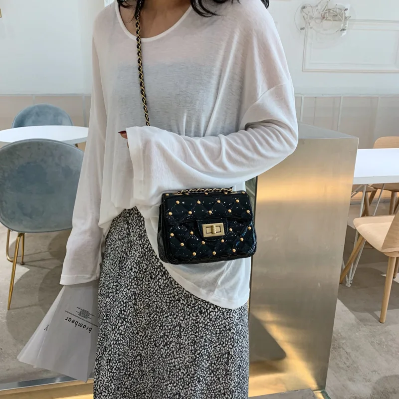 Rhombus Graceful Bag WOMEN'S Bag New Style 2019 Korean-style Fashion Rivet Versatile Chain Shoulder Square Sling Bag
Rhombus Graceful Bag WOMEN'S Bag New Style 2019 Korean-style Fashion Rivet Versatile Chain Shoulder Square Sling Bag
