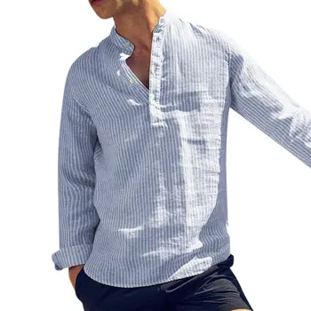 Man Shirt Striped Colorblock Stand Collar Long Sleeve Summer Clothing Cotton Supply Hot Selling Striped Men's Shirt
Man Shirt Striped Colorblock Stand Collar Long Sleeve Summer Clothing Cotton Supply Hot Selling Striped Men's Shirt