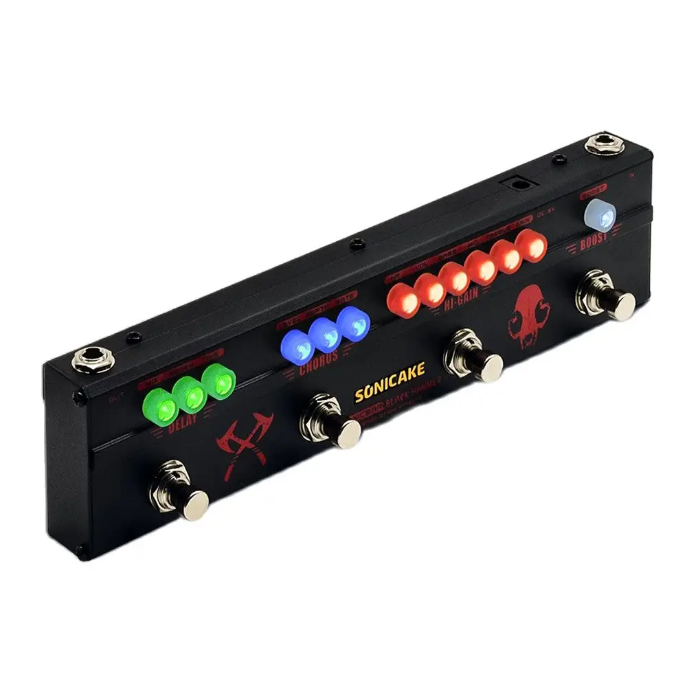 Sonicake Multi Guitar Effect Pedal BLACK HAMMER with 4 Functions in 1 Hi-Gain Distortion Chorus and Delay Effect QCE-30
Sonicake Multi Guitar Effect Pedal BLACK HAMMER with 4 Functions in 1 Hi-Gain Distortion Chorus and Delay Effect QCE-30