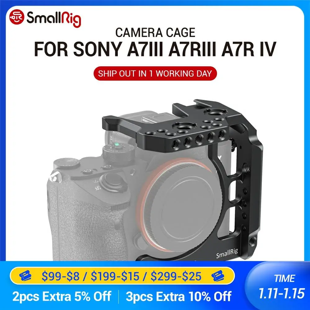 Полуклетка SmallRig A73 для камеры Sony A7 III A7R IV клетка A7R4 с креплением на холодном