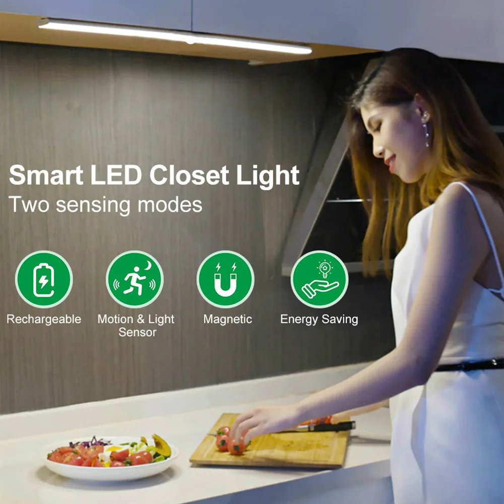 4 Gears Magnetic 24 40 60 LED Sensor Cabinet Light USB Rechargeable Motion Sensor Led Lights for Bedroom Kitchen Closet Stairway
4 Gears Magnetic 24 40 60 LED Sensor Cabinet Light USB Rechargeable Motion Sensor Led Lights for Bedroom Kitchen Closet Stairway