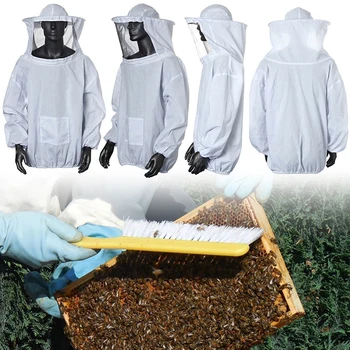 

New 1 Set Protective Beekeeping Suits Cotton Siamese Defend Bee Keeping Suit Fit to M L XL XXL Size Safety Clothing Garden Favor