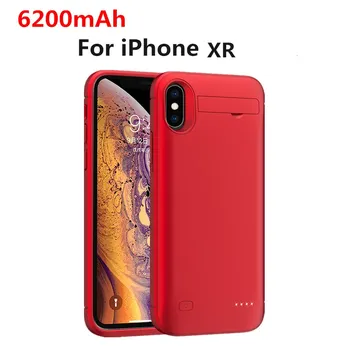 KQJYS 6200mAh UltraThin External Power Battery Charger Cases for iPhone XR Portable Backup for iPhone XR Battery Charging Case