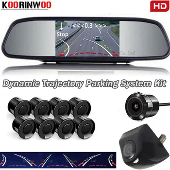 Koorinwoo HD Parktronics 8 Radars Dynamic Trajectory Camera Rear LCD Monitor Mirror 4 Front Form Car Parking Sensors Black White
Koorinwoo HD Parktronics 8 Radars Dynamic Trajectory Camera Rear LCD Monitor Mirror 4 Front Form Car Parking Sensors Black White