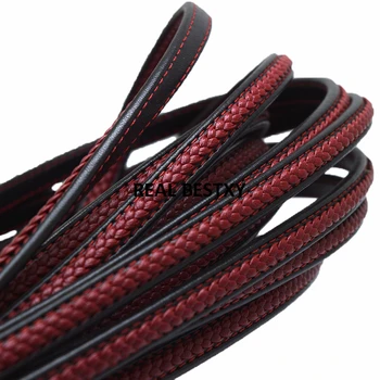 5m/lot approx: 8*5mm red black Flat Leather Cord Braid Rope DIY Jewelry Findings Accessories Fashion Jewelry Making Materials
5m/lot approx: 8*5mm red black Flat Leather Cord Braid Rope DIY Jewelry Findings Accessories Fashion Jewelry Making Materials