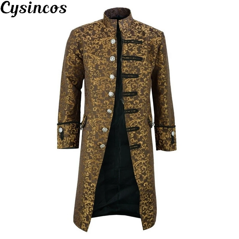 CYSINCOS Men Edwardian Steampunk Trench Coat Frock Outwear Vintage Overcoat Medieval Jacket Cosplay Costume
CYSINCOS Men Edwardian Steampunk Trench Coat Frock Outwear Vintage Overcoat Medieval Jacket Cosplay Costume