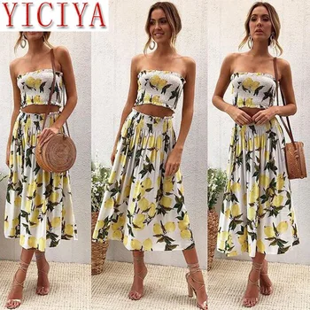 2 piece set Women fold print summer for female women tube tops crop top two piece set skirt sexy backless two piece set summer
2 piece set Women fold print summer for female women tube tops crop top two piece set skirt sexy backless two piece set summer