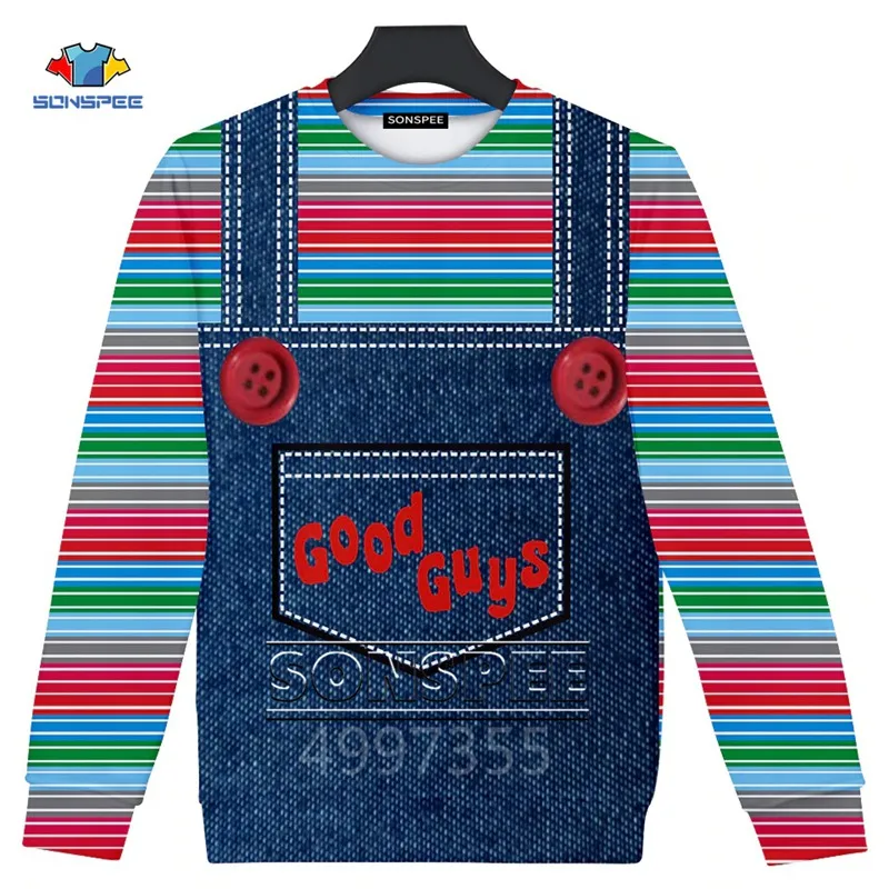 Толстовка с 3d принтом SONSPEE The evil Good Guys toy толстовка капюшоном для родителей детей