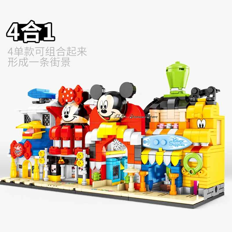 2019 NEW Legoing City LOZ street View Block Goofy Beach Mickey Game House Donald Duck Bar Castle Brick for girl Toy
2019 NEW Legoing City LOZ street View Block Goofy Beach Mickey Game House Donald Duck Bar Castle Brick for girl Toy