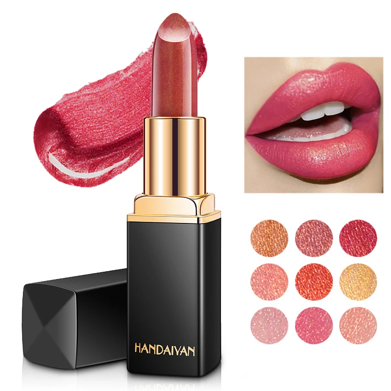 Handaiyan Metal Shimmer Lipstick Waterproof Long Lasting Lips Makeup Nude Red Mermaid Glitter Lipsticks Luxury Cosmetics Pigment
Handaiyan Metal Shimmer Lipstick Waterproof Long Lasting Lips Makeup Nude Red Mermaid Glitter Lipsticks Luxury Cosmetics Pigment