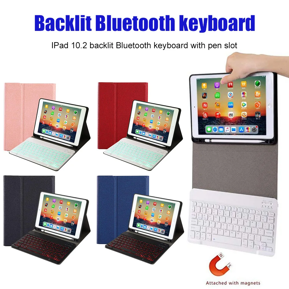 Keyboard Leather Case Backlit Folio Cover Wireless Bluetooth Keyboard for iPad 10.2 2019 xk88
Keyboard Leather Case Backlit Folio Cover Wireless Bluetooth Keyboard for iPad 10.2 2019 xk88