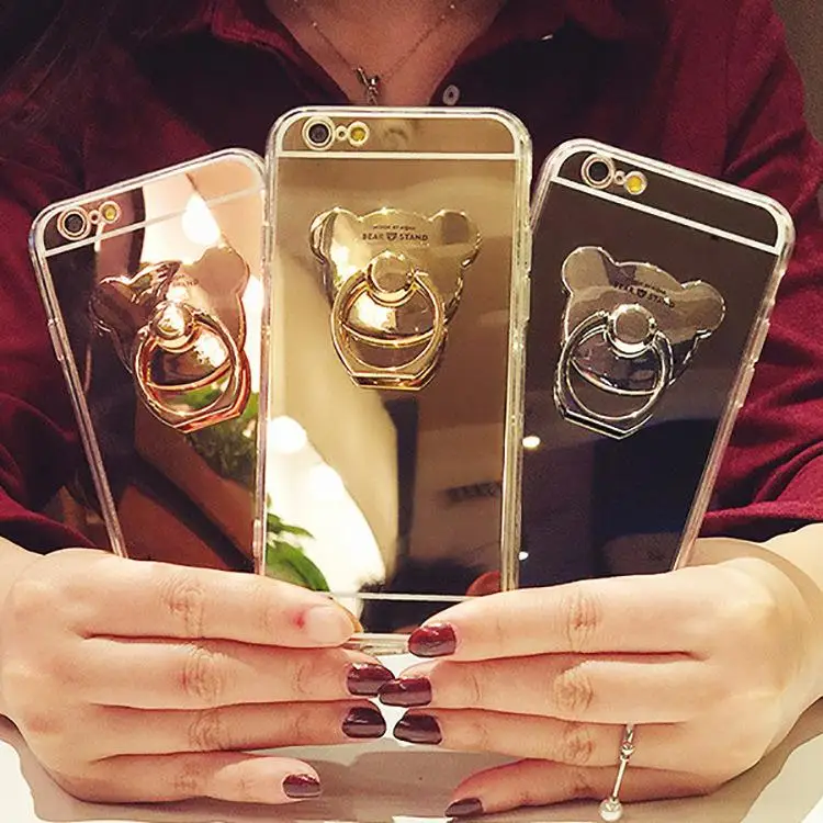 Mobile phone case for iphone 8plus X XR XS MAX fashion plated mirror bear stand shatter-resistant protective cover
Mobile phone case for iphone 8plus X XR XS MAX fashion plated mirror bear stand shatter-resistant protective cover