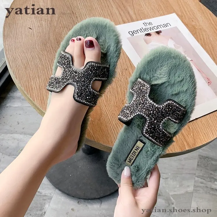 platform fur sliders furry slippers womens flip flops mule shoes female h sandals womans shoes women slipper shoe mules n-175 
platform fur sliders furry slippers womens flip flops mule shoes female h sandals womans shoes women slipper shoe mules n-175