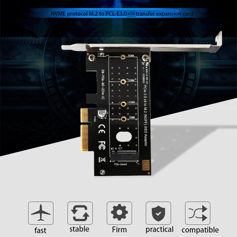 PCIE 3.0 to M.2 high-speed expansion card X16 adapter card NVME adapter card computer expansion card M2
PCIE 3.0 to M.2 high-speed expansion card X16 adapter card NVME adapter card computer expansion card M2