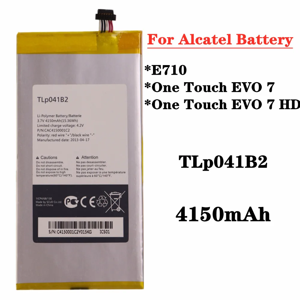 Фото Аккумулятор для планшета Alcatel E710 One Touch EVO 7 EVO7 HD TLP041B2 4150 мАч | Мобильные телефоны и
