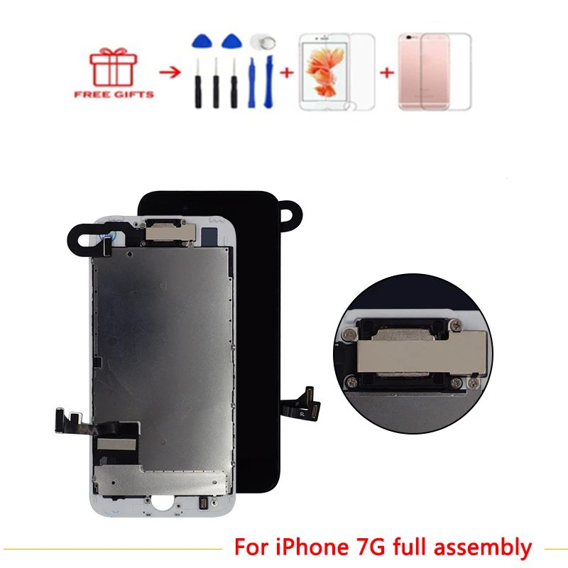 Repair parts For iPhone 7 Display 3D Touch Screen Digitizer For iPhone Full Assembly Replacement With Home Button&Camera
Repair parts For iPhone 7 Display 3D Touch Screen Digitizer For iPhone Full Assembly Replacement With Home Button&Camera