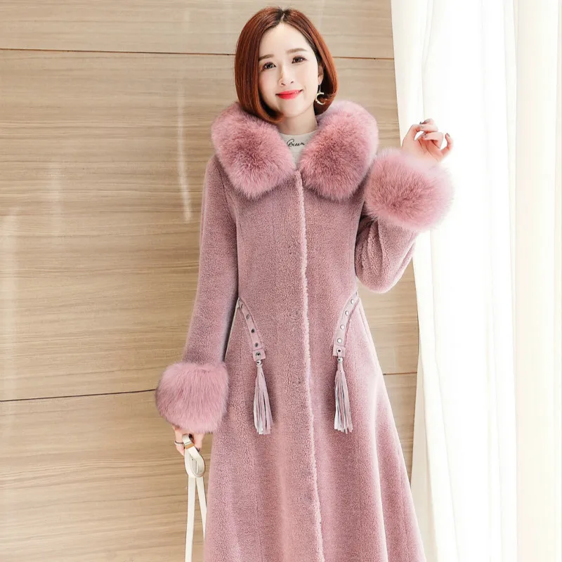 Real Fur Coat Women Sheep Shearling Winter Coat Women Korean Slim Womens Clothing Cute Abrigos Mujer Invierno 2020 8122-1 YY607
Real Fur Coat Women Sheep Shearling Winter Coat Women Korean Slim Womens Clothing Cute Abrigos Mujer Invierno 2020 8122-1 YY607