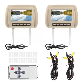 2pcs Universal 7 in HD Car Headrest Monitors LCD Video DVD Player Wireless Control MP5 Display Brown Car Accessories
2pcs Universal 7 in HD Car Headrest Monitors LCD Video DVD Player Wireless Control MP5 Display Brown Car Accessories