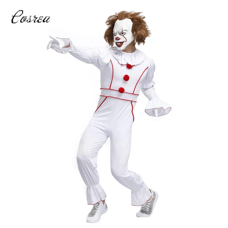 Хэллоуин Tephen King It Pennywise костюм клоуна женский Джокера карнавальный маскарадный