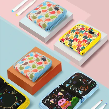 New Portable Chalk Board Drawing Book Animal Marine Life Coloring Book DIY Blackboard Painting Drawing Board Felt-tip Pens Set
New Portable Chalk Board Drawing Book Animal Marine Life Coloring Book DIY Blackboard Painting Drawing Board Felt-tip Pens Set