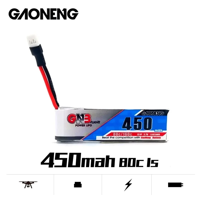 Оригинальный литий-полимерный аккумулятор Gaoneng GNB 1S 3 7 в 450 мАч 80C MAX 160C для