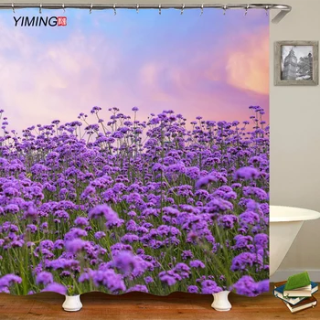 Bathroom decoration waterproof shower curtain purple lavender flowers polyester shower curtain home decoration curtain with hook
Bathroom decoration waterproof shower curtain purple lavender flowers polyester shower curtain home decoration curtain with hook