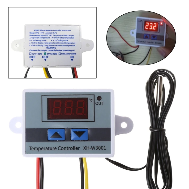 Pet Reptile Thermostat High-precision Temperature Switch Microcomputer Digital Display Hatching Controller 0.1 Degrees
Pet Reptile Thermostat High-precision Temperature Switch Microcomputer Digital Display Hatching Controller 0.1 Degrees
