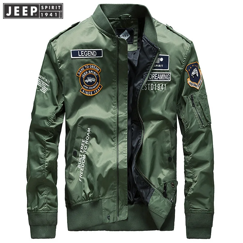 JEEP SPIRIT Autumn Bomber Jacket Men Fashion Baseball Jacket Stand Collar Print Letter Autumn Coat Men M-XXXL Pilot Jacket
JEEP SPIRIT Autumn Bomber Jacket Men Fashion Baseball Jacket Stand Collar Print Letter Autumn Coat Men M-XXXL Pilot Jacket