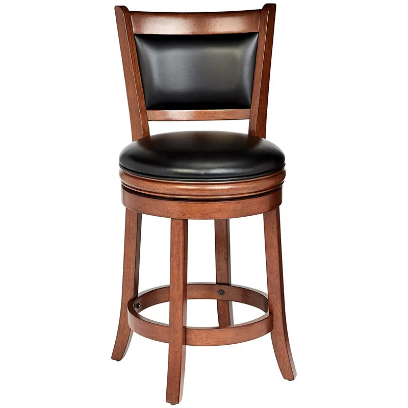 Retro Wooden Rotating Bar Chair Vintage Craft PU Leather Bar Stool Home Bar Chair Solid Wood High Chair High Bar Stool
Retro Wooden Rotating Bar Chair Vintage Craft PU Leather Bar Stool Home Bar Chair Solid Wood High Chair High Bar Stool