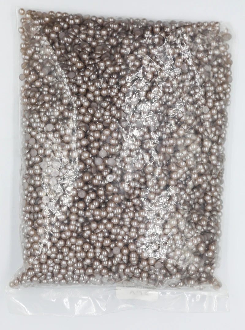 

2mm~14mm All Size Lt.Coffee Color Flat back ABS round Half Pearl beads, imitation plastic half pearl beads