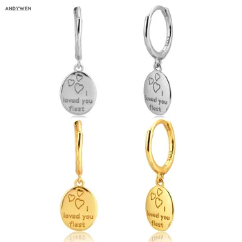 ANDYWEN 925 Sterling Silver Ovals Coins Drop Earring New 2020 Rock Punk Plain Fashion Piercing 2020 Fashion Jewelry
ANDYWEN 925 Sterling Silver Ovals Coins Drop Earring New 2020 Rock Punk Plain Fashion Piercing 2020 Fashion Jewelry