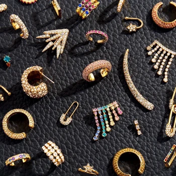Luxury Rainbow Geometric Shape CZ Zircon huggie Hoops Mini Small Hoop Earrings Boho Round Gold Earrings Jewelry Wholesale
Luxury Rainbow Geometric Shape CZ Zircon huggie Hoops Mini Small Hoop Earrings Boho Round Gold Earrings Jewelry Wholesale