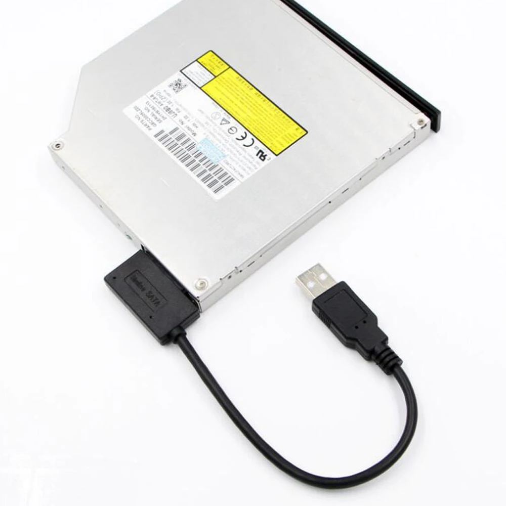 35 см usb-адаптер PC 6P 7 CD/DVD Rom SATA USB 2 0 конвертер Slimline Sata 13 контактный диск кабель для