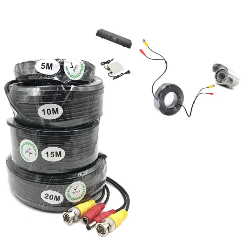 5~30M High quality CCTV DVR Camera Recorder system Video Cable DC Power Security Surveillance BNC Installation Accessories | Безопасность