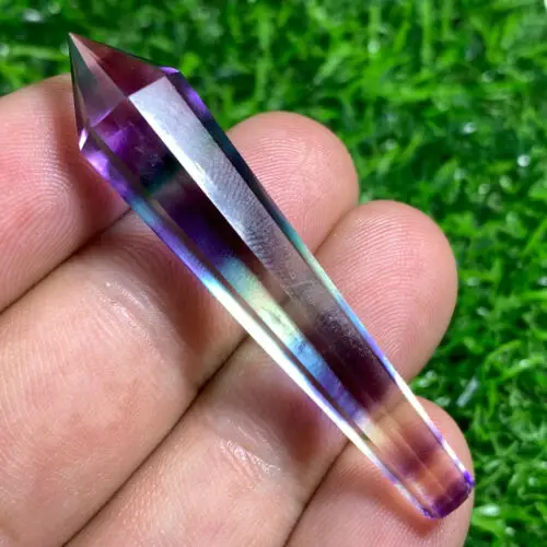 52mm Natural colorful fluorite quartz obelisk crystal wand point healing
52mm Natural colorful fluorite quartz obelisk crystal wand point healing