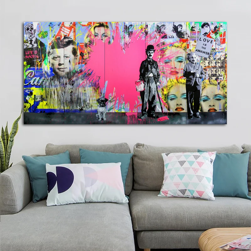 RELIABLI ART Famous Charlie Chaplin Street Art Colorful Canvas Painting Wall Art Pictures for Living Room Home Decor No Frame
RELIABLI ART Famous Charlie Chaplin Street Art Colorful Canvas Painting Wall Art Pictures for Living Room Home Decor No Frame