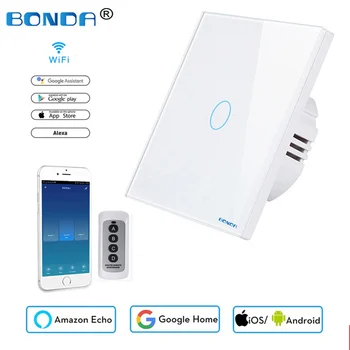 BONDAWiFi +RF Smart Light Smart Home Glass Panel Touch Switch Light Switch Compatible with Alexa Amazon Google Home Smart Switch
BONDAWiFi +RF Smart Light Smart Home Glass Panel Touch Switch Light Switch Compatible with Alexa Amazon Google Home Smart Switch