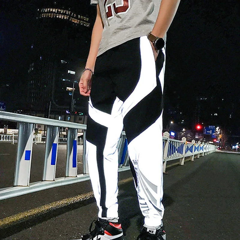 Reflective Pants Beam Foot Luminous Elastic Joggers Hip Pop Dance Show Sweatpant Flash Party Night Reflective Outfits 2019 New
Reflective Pants Beam Foot Luminous Elastic Joggers Hip Pop Dance Show Sweatpant Flash Party Night Reflective Outfits 2019 New