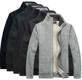 Hot New Wool Fur Lining Fleece Warm Outwear Cardigan Men's Sweater Coat Jacket
Hot New Wool Fur Lining Fleece Warm Outwear Cardigan Men's Sweater Coat Jacket