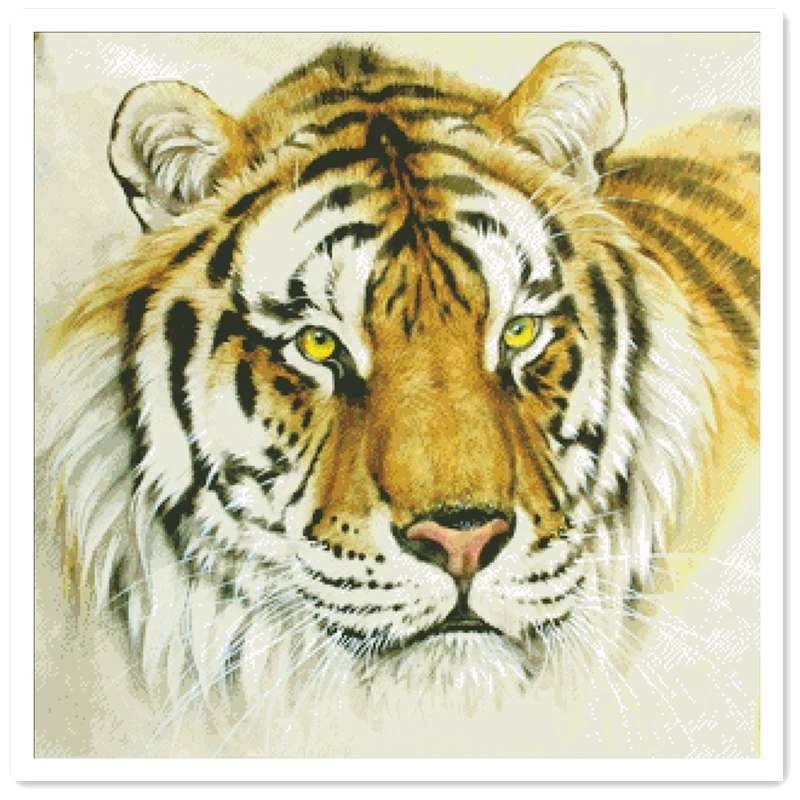 Tiger D cross stitch kit animal 18ct 14ct 11ct white fabric cotton thread embroidery DIY handmade needlework
Tiger D cross stitch kit animal 18ct 14ct 11ct white fabric cotton thread embroidery DIY handmade needlework