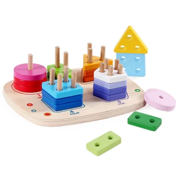 Children Wooden Montessori Toys Geometric shape paired column Blocks Multifunction Baby Kids Early Math Educational Toy Gifts
Children Wooden Montessori Toys Geometric shape paired column Blocks Multifunction Baby Kids Early Math Educational Toy Gifts