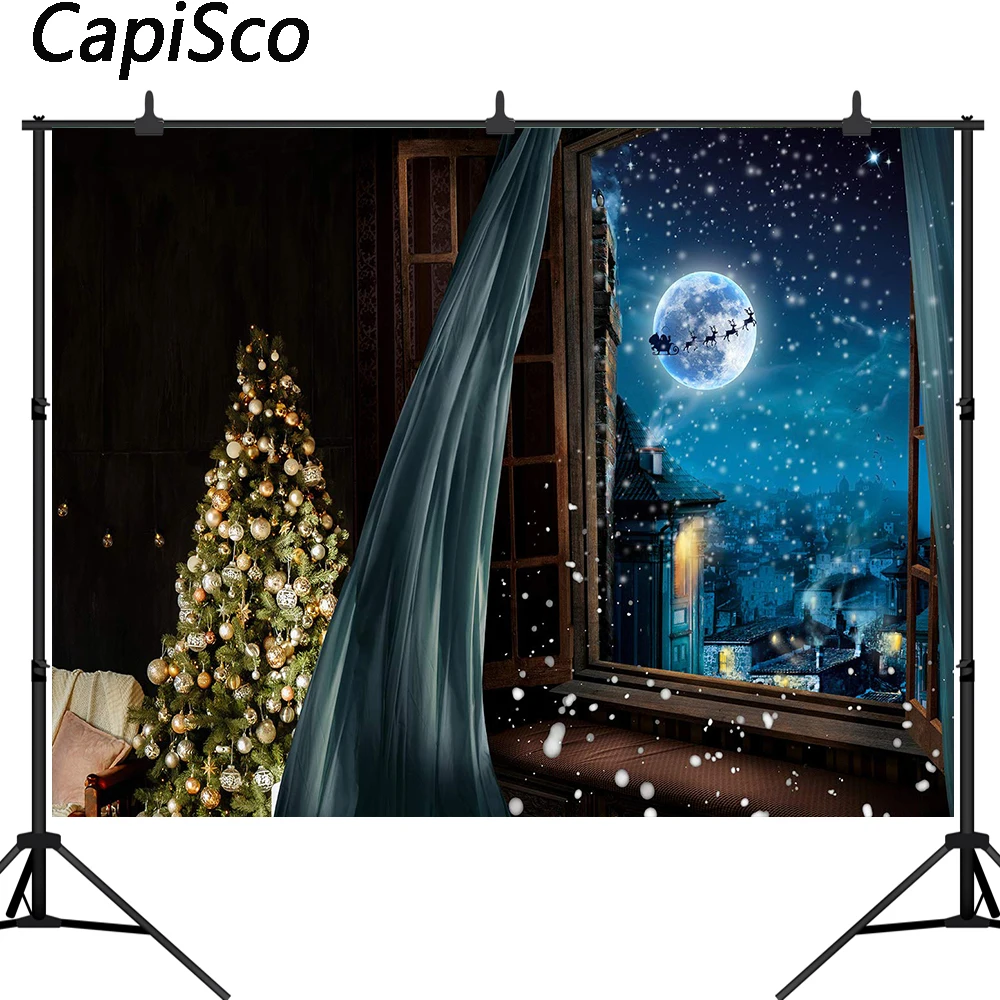 Capisco Christmas Party Backgrounds Photography Studio Tree Santa Claus Window Blue Curtain Snowflake Light Decor Photocall
Capisco Christmas Party Backgrounds Photography Studio Tree Santa Claus Window Blue Curtain Snowflake Light Decor Photocall