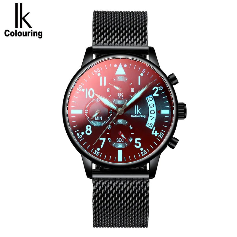 IK coloring Cool Concept Men Watch Multi-Function Non-Mechanical Men's Watch Black Technology Quartz Watch
IK coloring Cool Concept Men Watch Multi-Function Non-Mechanical Men's Watch Black Technology Quartz Watch